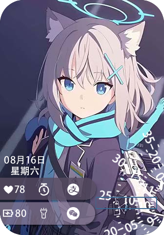 【动态】砂狼白子小米手环8Pro9Pro动态碧蓝档案表盘-多米社区